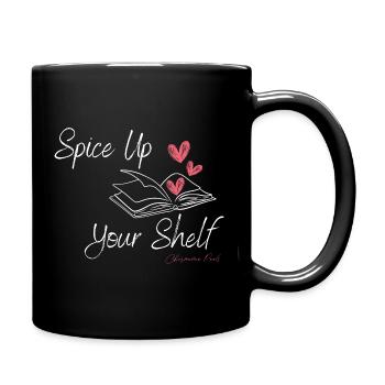 Spice Up Your Shelf (white text) - Full Colour Mug - black - Right