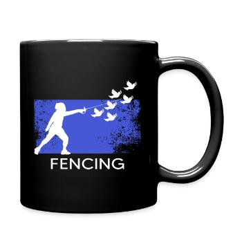 fencing fencing foil epee sport fencing - Full Colour Mug - black - Right