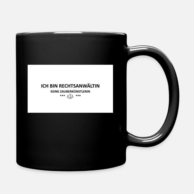 RECHTSANWÄLTIN - Tasse einfarbig - Schwarz