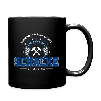 Schalke - Tasse einfarbig - Schwarz - Rechts
