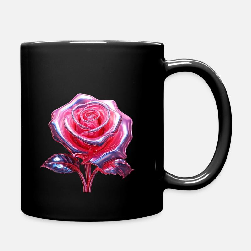 Chrom Rose - Tasse einfarbig - Schwarz
