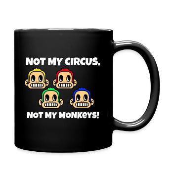 Monkey_statment_one - Full Colour Mug - black - Right