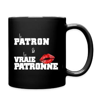 Le Patron & La Vraie Patronne - Cadeau Couple - Mug uni - noir - Droite