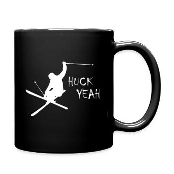 Huck Yeah Skiing - Full Colour Mug - black - Right