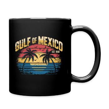 Gulf of Mexico Vintage Sunset Beach Paradise - Tasse einfarbig - Schwarz - Rechts