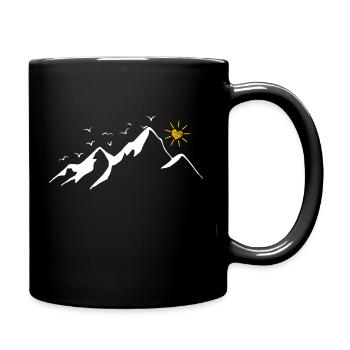 Bergsport Berge Natur wandern - Tasse einfarbig - Schwarz - Rechts