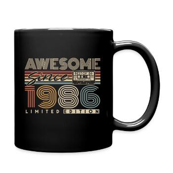 1986 Vintage Vintage Rétro Cadeau d’anniversaire - Mug uni - noir - Droite