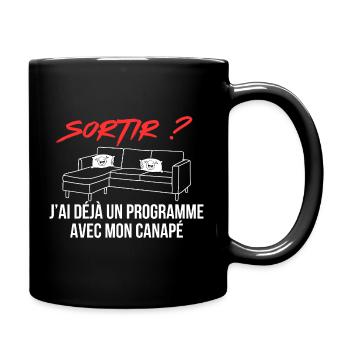 I already have a program with my sofa - Full Colour Mug - black - Right
