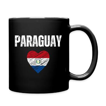 I love Paraguay, flag of Paraguay - Full Colour Mug - black - Right