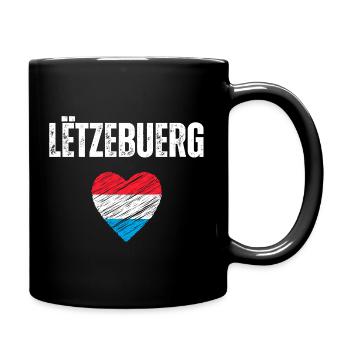 Ich liebe Luxemburg, die Flagge von Luxemburg - Tasse einfarbig - Schwarz - Rechts