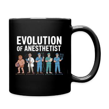 Evolution der Anästhesisten Illustration - Tasse einfarbig - Schwarz - Rechts