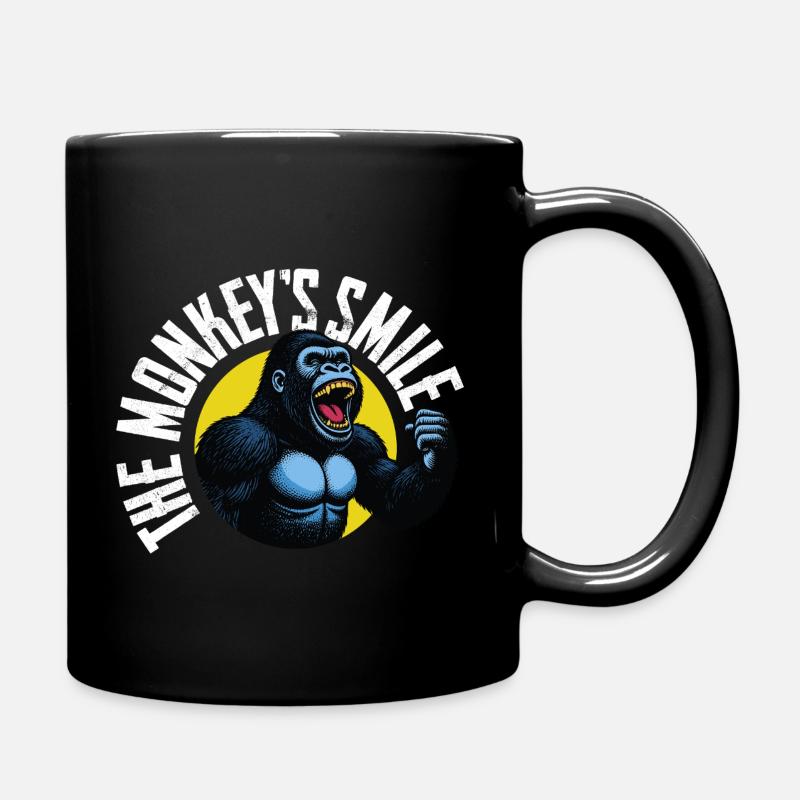 Gorille Rugissant en Style Vintage - Mug uni - noir