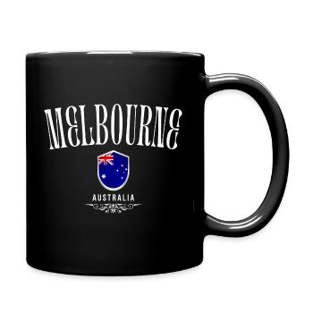 Melbourne, Australie, design élégant et minimaliste - Mug uni - noir - Droite