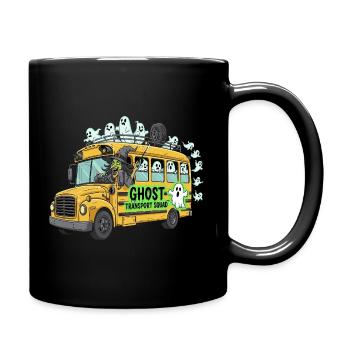 Ghost Transport Squad Van Design - Full Colour Mug - black - Right