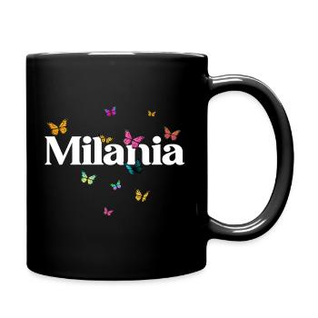 Beau prénom de fille avec des papillons MILANIA - Mug uni - noir - Droite