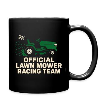 Tondeuse à gazon Tondeuse à gazon Racing Tondeuse à gazon de course - Mug uni - noir - Droite