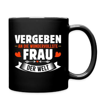 Malle VERGEBEN AN DIE WUNDERVOLLSTE FRAU - Tasse einfarbig - Schwarz - Rechts