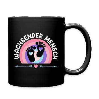 Expectant mother GROWING HUMAN Funny - Full Colour Mug - black - Right