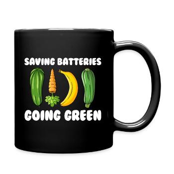 Économisez les piles Devenez respectueux de l'environnement Cheeky Fr - Mug uni - noir - Droite