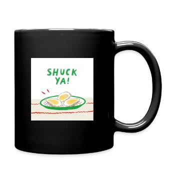 Design drôle d’huître - Mug uni - noir - Droite