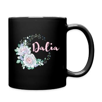Für Dalia - Tasse einfarbig - Schwarz - Rechts