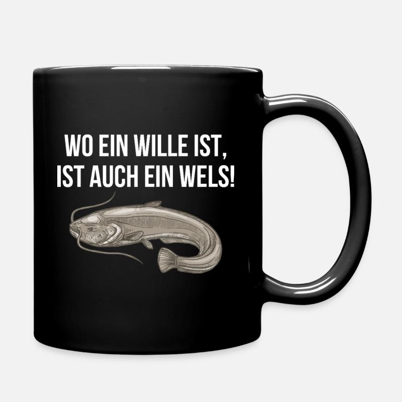 Wels Spruch Angel Print - Tasse einfarbig - Schwarz