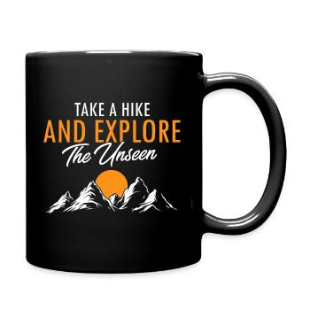 Explore Nature Trails Take A Hike Discover More - Tasse einfarbig - Schwarz - Rechts
