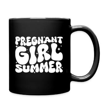 Pregnant Girl Summer - Tasse einfarbig - Schwarz - Rechts