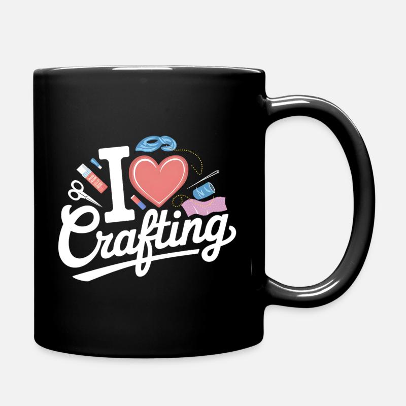 Ich liebe Basteln - Tasse einfarbig - Schwarz