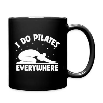 Pilates Enthusiasts I Do Pilates Everywhere - Full Colour Mug - black - Right