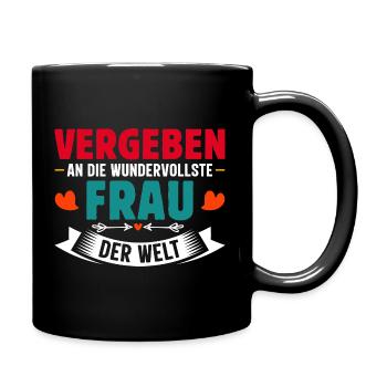Malle VERGEBEN AN DIE WUNDERVOLLSTE FRAU - Tasse einfarbig - Schwarz - Rechts