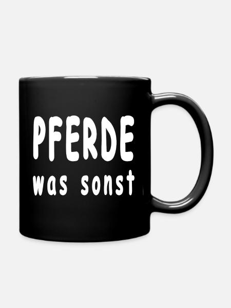 Pferde - Tasse einfarbig - Schwarz