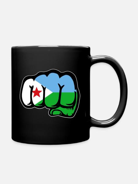 Dschibuti Flagge Faust - Tasse einfarbig - Schwarz