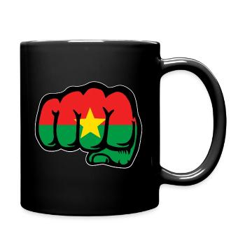 Drapeau du Burkina Faso Poing - Mug uni - noir - Droite