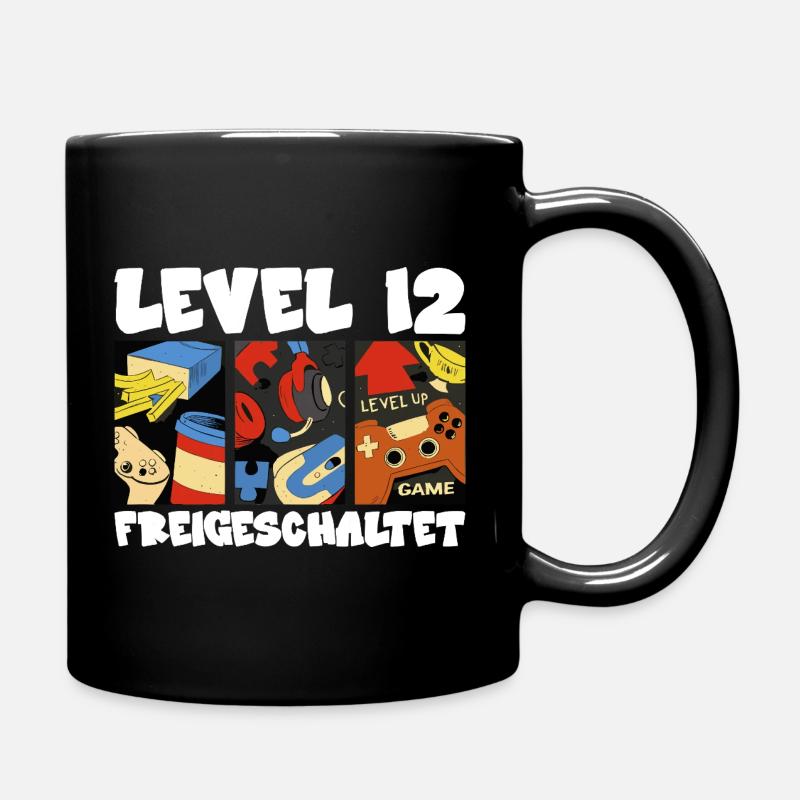 Level 12 Retro Spielcollage pro gamer 12. Bday - Tasse einfarbig - Schwarz