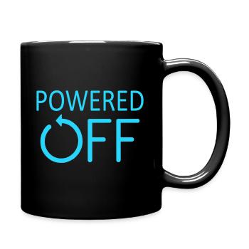 POWERED OFF Switched off and in sleep mode - Full Colour Mug - black - Right