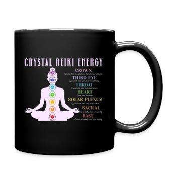 Cristal Reiki Chakra Énergie Reiki Yoga - Mug uni - noir - Droite