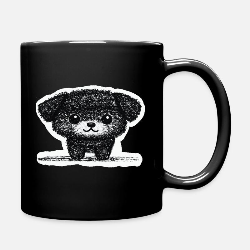 Tiny Puppy (Grey) - Full Colour Mug - black