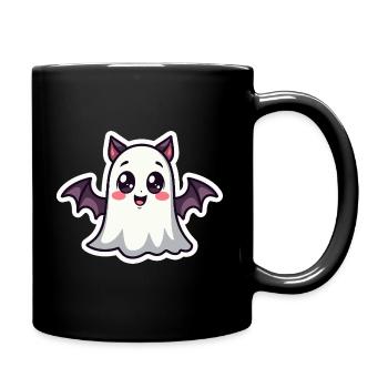Chauve-souris fantôme d’Halloween - Mug uni - noir - Droite