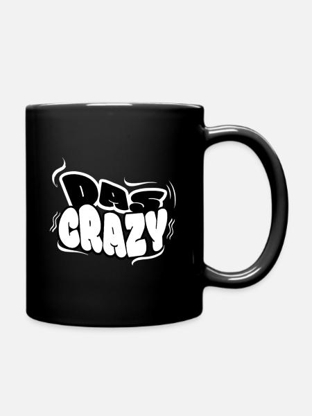 Das Crazy - Lustiges Jugendwort - Tasse einfarbig - Schwarz