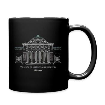 Science & Industry Museum Chicago, hand drawing - Full Colour Mug - black - Right