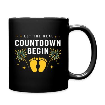 Gender Reveal Neujahr - Tasse einfarbig - Schwarz - Rechts