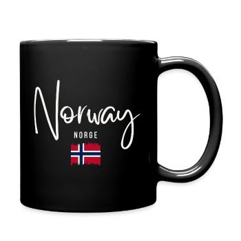 Stolzer Norweger, geboren in Norwegen - Tasse einfarbig - Schwarz - Rechts