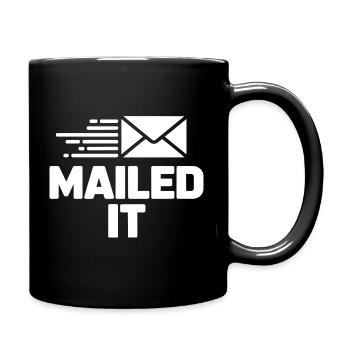 Mailed it Postman gift for Mail Carrier Workers - Full Colour Mug - black - Right