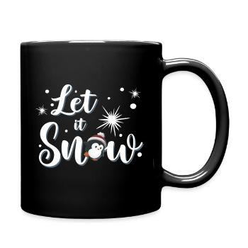 Let It Snow Pinguin - Tasse einfarbig - Schwarz - Rechts