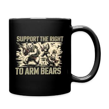 Soutenez le droit d’armer les ours - Funny Gun Memes - Mug uni - noir - Droite