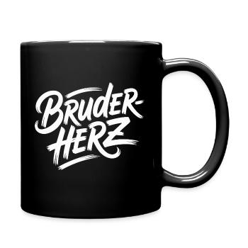 Bruderherz Brüder Großer Bro Spruch Kleiner Bruder - Tasse einfarbig - Schwarz - Rechts
