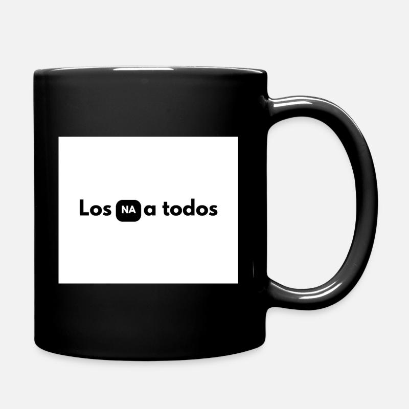 NA in der schwarzen Box zwischen den Buchstaben - Tasse einfarbig - Schwarz