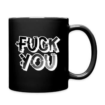 Fuck you - Full Colour Mug - black - Right