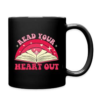 Read Your Heart Out Bookworm Funny Reader Gift - Full Colour Mug - black - Right